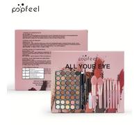 TEMU Conjunto de regalo de maquillaje de ojos, de ojos, delineador, máscara de pestañas, lápiz de cejas con pinceles , kits de maquillaje, regalo ideal para de la