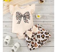 TEMU Conjunto de Romper con Volantes y Estampado de para Bebé Recién Nacida, Ideal para el Verano al