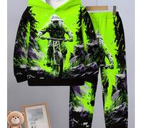 TEMU Conjunto de Sudadera Casual con Estampado 3D para Niños, Larga y Ropa Deportiva para /Otoño, Ideal para Exteriores