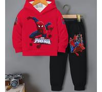 TEMU Conjunto de sudadera con capucha Marvel para niños, ropa casual para y otoño, ideal como regalo de o uso diario, para actividades al aire libre