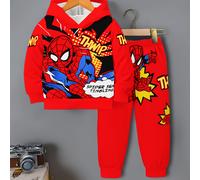 TEMU Conjunto de sudadera con capucha Marvel para niños, ropa casual para y otoño, ideal como regalo de o uso diario, para actividades al aire libre