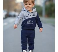 TEMU Conjunto de Sudadera con Capucha y Pantalones Estilo y Otoño para Bebé Niño con Estampados de y Diseño Color-Blocking, Desarrollado para Necesidades Específicas, para Exteriores