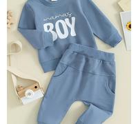 TEMU Conjunto de Sudadera con Largas y Pantalones de Jogging MAMA's Baby 2pcs con Estampado de para Otoño, Ideal para Exteriores