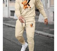 TEMU Conjunto de sudadera de cuello para hombre - Estampado de panda impreso - Estampado de estrellas