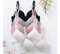 TEMU Conjunto de sujetadores push-up multi pieza para otoño e invierno, ideal para fiestas y reuniones. con aros, conjunto de 5 piezas, push-up con aros 24815# 5 piezas