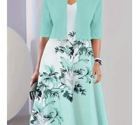 TEMU Conjunto de Vestido Estampado de Otoño e Invierno con Diseño de Desarrollo Dirigido para 2023