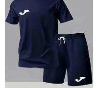 TEMU Conjunto Deportivo para Hombre: Camiseta Estampada Joma + Shorts de Dos Piezas