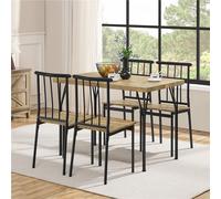 TEMU Conjuntos de comedor Costoffs 5piezas, Mesa de comedor rectangular con 4 sillas, Conjunto de comedor para 4 , de asientos, Conjunto de mesa de cocina