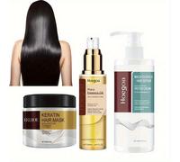 TEMU Conjuntos de cuidado del cabello - mascarillas capilares de queratina y colágeno, máscara hidratante diaria para el cabello + aceite capilar