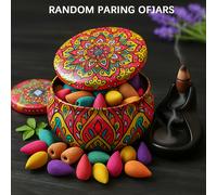 TEMU Conos de Incienso en Lata con Retroflujo - Lavanda, , , , Rosa, ¡Árbol del ! | Mezcladas para Hogar y Oficina - Quema Duradera con Elegante Ideal Para Meditación