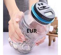 TEMU Contador de monedas digital LCD para banca electrónica, un regalo de para guardar monedas en dólares y euros