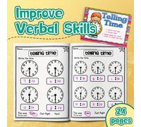 TEMU Contando el tiempo para niños: Un libro brillante y atractivo para ayudar a los niños a aprender horas, media horas y comprender los horarios diarios.