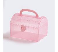 TEMU Contenedor de cuentas plástico rectangular rosa 4.65x3.94x3,35 pulgadas, almacenamiento para abalorio. Colección y preservación regalo Halloween Navidad