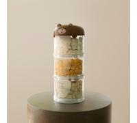 TEMU Contenedor Portátil de Comida para Mascotas con Divisiones, Botella de Agua y de Snacks Colorido y Estiloso - Ideal para Perros y Gatos en Interiores/Exteriores