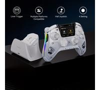 TEMU Controlador Interactivo NO DRIFT para PC/Switch/iOS//, Controlador de Hall de 1800mAh con LED, Botones de Asignación, Base de Carga () - Versión 2. (Aviso) No Compatible con , PS5