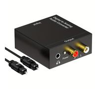 TEMU Convertidor de audio digital a analógico 192KHz DAC con entrada , alimentación USB y RCA - Ideal para PS4, y sistemas de en casa, componente de en casa