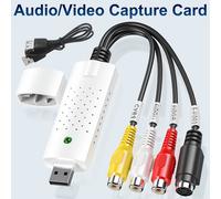 TEMU Convertidor de VHS , Tarjeta de de Video USB 2.0 de 1080p, Convertidor de Audio/Video RCA a USB, Compatible con MAC/PC/Windows, para Grabación de VHS VCR Mini DV Hi8 DVD