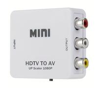 TEMU Convertidor Premium HDTV de HD a AV, RCA, para Mejorar tu de Entretenimiento - Adaptador de 1080P HD a RCA para TV/PC/PS3/STB//VHS/VCR/Reproductores de DVD Blue-Ray