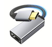 TEMU Convertidor USB-C a HDTV 4K@, [ Velocidad, Thunderbolt 3/4] Convertidor USB Tipo C a HDTV con Rendimiento Excepcional, Compatible con iPhone 15 Pro/Max, /Air, iPad, y Más.