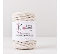 TEMU Cordón de macramé de 4 mm para tejer a , para hacer alfombras y bolsos, cuerda tejida, 50 metros, un rollo