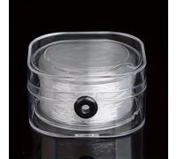 TEMU Cordón Elástico Premium de 0.8mm - 328ft de Hilo Transparente para Pulseras, Collares y Manualidades con de Almacenamiento Portátil