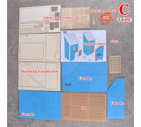 TEMU CorMake Europea - Kit de a de Café Normandía y Casa con Paredes de Piedra Realistas, Techo y Fachadas, Compatible para Diorama, Coleccionistas ( 1/32 o 1/35)