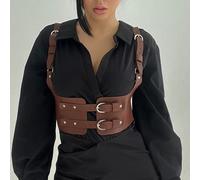 TEMU Correa de arnés de pecho de PU diseñada para mujeres, un accesorio para regalos de San Valentín.