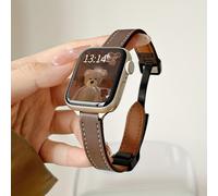TEMU Correa de cuero sintético magnético ajustable para for apple Watch Ultra/SE/8/7/6/5/4/3/2/1, compatible con 38-49mm, banda de reemplazo unisex fashion con broche magnético, no resistente