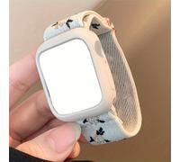 TEMU Correa de flores retro + funda para banda de reloj for iphone 49 mm 40 mm 44 mm 45 mm 41 mm 38 42 mm Banda elástica de nylon para for iwatch Serie 3 4 5 6 SE 7 8