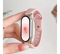 TEMU Correa de hebilla de pasador único de silicona para Xiaomi Mi Band 9/8, versión NFC, simple, color puro, deporte , con opciones , para hombres y mujeres