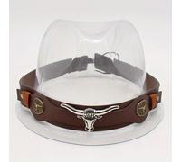 TEMU Correa decorativa para sombrero vaquero de (sombrero no incluido), correa decorativa ajustable de PU, accesorio unisex vintage para sombrero panamá de exterior, accesorio de cowboy