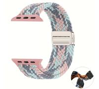 TEMU Correa Mágica de Nylon Elástico Trenzado Compatible con Apple Watch Ultra 2/1, iWatch Series 10/9/8/7/6/5/4/3/SE - Adecuada para Bandas de 46mm, 42mm, 45mm, 44mm y 38mm (Solo Correa)