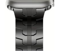 TEMU Correa para iWatch de Metal Banda 49mm 46mm 45mm 44mm 42mm 41mm 40mm 38mm Estilo Correa de Acero Inoxidable para iWatch /Serie 10/9/SE/8/7/6/SE/5/4/3/2/1 Cuerpo Más Ancho para Hombres