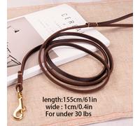 TEMU Correa Premium para Perros de Pequeñas a Medianas - , Cómoda para Entrenamiento y con Mango de Metal Dorado, Opciones en Negro/Marrón//Verde, Correa para Perros