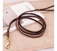 TEMU Correa Premium para Perros de Pequeñas a Medianas - , Cómoda para Entrenamiento y con Mango de Metal Dorado, Opciones en Negro/Marrón//Verde, Correa para Perros
