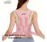 TEMU Corrector de Postura IYDOAMEA para Mujeres, Faja Transpirable para la Espalda, Corrector de Postura Ajustable para Espalda, Hombros y Lumbar, Cinturón Transpirable Ajustable, Mejora la Postura
