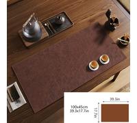 TEMU Corredor de Mesa de Cuero de Inspiración China de Lujo - Tapete de Té Resistente al para Accesorios de la del Té Zen