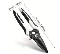 TEMU Corta Chapas de Acero de Aleación JRF de Resistencia - Tijeras de Corte Serradas Multiusos para Metal, Alambre de Cobre y Cartón - Herramienta Manual de Grado Industrial en /Negro