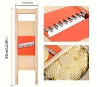 TEMU Cortador de Patatas de Acero Inoxidable - Cortador Manual de Verduras con Diseños de Ondas y Flores, Accesorio de Cocina