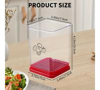 TEMU Cortador manual de de acero inoxidable con placa de empuje - Cuchilla cuadrada de resistencia, no necesita electricidad, para , manzanas, fresas, tomates