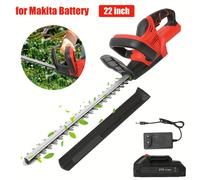 TEMU Cortasetos eléctrico inalámbrico de 22 pulgadas, cortasetos eléctrico de acción con hoja de corte de 3/5", herramienta de de jardín para batería Makita de 18V