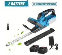 TEMU Cortasetos eléctrico sin escobillas de 800W 1200PRM, recortadora inalámbrica de 22 pulgadas, recortadora de césped recargable, herramientas de jardín para batería Makita de 18V