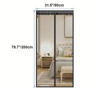 TEMU Cortina de Puerta 2D, 1pc Cortina Magnética Antimosquitos para Puerta, Gasa para Puerta y Ventana, Partición , Magnético Autoadhesivo, Red Antimosquitos sin Taladro, A Prueba de Moscas