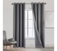 TEMU Cortinas Opacas Sekey, Cortinas Térmicas, Cortinas Opacas con Cinta Fruncida, Tela Opaca, Protección Solar, Aislamiento Térmico y Acústico