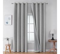 TEMU Cortinas Opacas Sekey, Cortinas Térmicas, Cortinas Opacas con Cinta Fruncida, Tela Opaca, Protección Solar, Aislamiento Térmico y Acústico