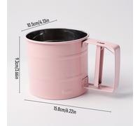 TEMU Cozy Baking, de de Acero Inoxidable con Mango Rosa - Herramienta de Repostería Manual para Cocinas, Panaderías y Camiones de Comida, para Repostería Navideña y Festiva, Accesorios de Repostería