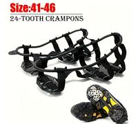 TEMU Crampones de acero inoxidable de 24 puntas - de resistencia - para , nieve y hielo, con 24 dientes para senderismo, escalada en hielo, raquetas de nieve - para (compatibles con invierno)
