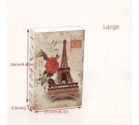 TEMU Creativa con Diseño de Eiffel, Ideal para Guardar Dinero, Joyas, Pasaportes y Artículos . con Llave y se Puede Colocar en un Escritorio, en Cajones o en Estanterías.