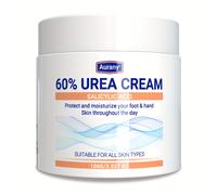 TEMU Crema de 60% de Urea + Ácido Salicílico | Hidrata Manos y Pies , Contiene Aloe Vera y Jojoba, Hidratación, Beige , - 100g | Marca: AURANY