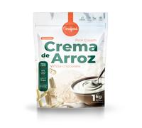TEMU Crema de Arroz Sabor Chocolate Blanco de 1 kg | Harina de Arroz Precocida 100% Integral Vegana | Fuente de Carbohidratos Instantánea | Torafood